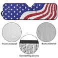thumbnail image 7 of Psesaysky Novelty American Flag Windshield Sun Shade, Cute Shade Heat Shield Foldable, Block UV Rays, 52.95x16.14 inch, Compatible with Car SUV Off-road Vehicle, 7 of 7