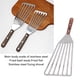 thumbnail image 4 of Espátula De Pescado, Acero Inoxidable Y Delgada De Pescado Flexible Con Ergonómico De Maderaa Sin Deslizamiento, Espátula Ranurada De Cocina De Metal Para Voltear Pescado, 4 of 7