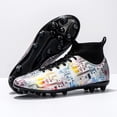 thumbnail image 5 of Botas de fútbol profesionales para hombre y mujer, zapatos de fútbol Unisex, zapatillas de deporte de tobillo con picos largos, tacos a juego, ultraligeros, novedad, 5 of 5