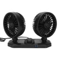 thumbnail image 2 of Ventilador de coche doble giratorio de 360 grados, gran potencia, bajo ruido, ventilador de refrigeración portátil para coches, camiones, furgonetas, SUV, RV, ATV, barcos, 2 of 8