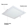 thumbnail image 3 of Luminario ultradelgado cuadrado p/empotrar 18W, luz cálida Volteck 47408, 3 of 3