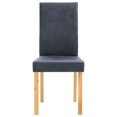 thumbnail image 2 of vidaXL Dining Chairs 6 pcs Gray Faux Leather, 2 of 5
