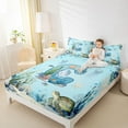 thumbnail image 4 of Feelyou Initial C Teens Bed Sheets, Sea Turtle Axolotl King Sheets, 4 Pieces, 4 of 7