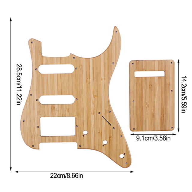 6-Strings Guitar Smooth Pickguards Bamboo Single Coils Scratch Switch Tip for Instrument Plate Solid Trem Cover Knobs Switch Tip Instrument Accessories
