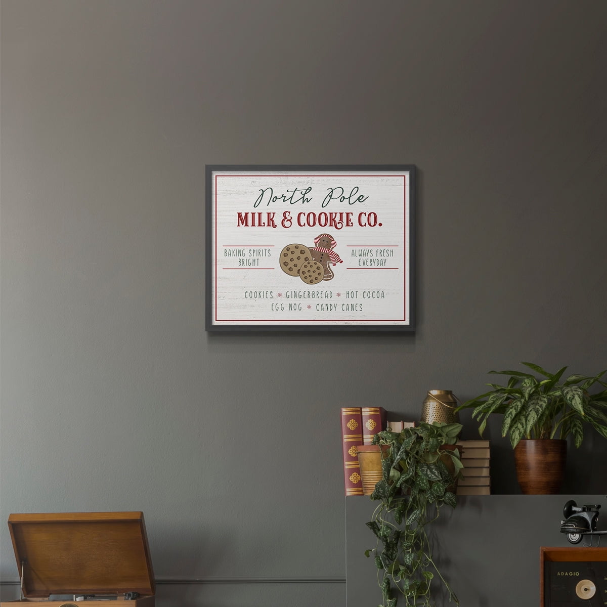 Milk and Cookie Co by Natalie Carpentieri - Restickable Framed Giclée Print
