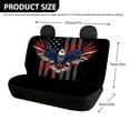 thumbnail image 4 of FUIALDOLG Eagle American Flag Print, Easy to Care Rear Bench Seat Cover 2pcs Waterproof Non-Slip Car Seat Covers for Car Interior Travel, 4 of 7