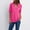 Hot Pink, variant on Turilly Women Ladies Zipper Button Long Sleeves Loose Chiffon Shirt Clothing