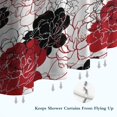 thumbnail image 6 of Pioneer Flower Floral Print Pattern Shower Curtain 84"x72" ,Bathroom Decorative Shower Curtains Set with 12 Hooks,Modern Waterproof Washable Shower Curtain, 6 of 6