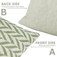 thumbnail image 5 of Fabdivine's Handmade Pillow Cover with Hand Block Print 26"X26", Farmhouse Decor, Green, Jheel, 5 of 8