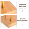 thumbnail image 4 of Tabla de cortar de madera redonda con mango, pequeña, para picar carne, para niños, 10 unidades, 4 of 6