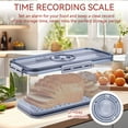 thumbnail image 4 of JUNLIN Airtight Bread Box with Lid ,Time Recording, Kitchen Countertop Storage Container,Store Bread, Toast, Donut and fruits,Gray, 4 of 11
