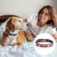 thumbnail image 3 of Dog Collar With Star Studs, Small Dog Necklace For Small Dogs, Adjustable Length For Cat Pet Collar Red M, 3 of 5