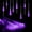 Purple, variant on Waterproof Solar Garden Lights, Solar Meteor String Lights with 288 LEDs Falling Raindrop Effect, 50cm 8 Tubes Blue Outdoor Lights for Garden, Holiday, Party, Wedding & Christmas
