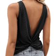 thumbnail image 7 of JIUKE Summer Eyelet Tank Tops for Women V Neck Loose Fitted Sleeveless Lightweight Comfy Tee Shirts Black L, 7 of 7