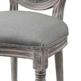 thumbnail image 5 of Industrial Country Cottage Farm Beach House Dining Kitchen Room Vintage Style Side Chair, Fabric, Light Grey Gray, 5 of 5