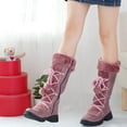 thumbnail image 5 of Zapatos de algodón otoño e invierno botas de nieve gruesas y cálidas botas de mujer botas altas con correa de bola botas grandes de algodón para niños B7, 5 of 5