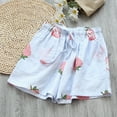 thumbnail image 2 of New Summer Women's Crinkle Fabric Shorts, Large Size, Drawstring, for Home and Beach, 2 of 3