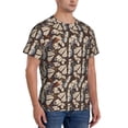thumbnail image 2 of Bixox Men's Vector Butterflies Printed Short Sleeve Skinny Athletic T-Shirt, 2 of 6