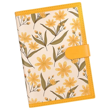 Flower Print Notebook 224 Pages Wide Lined1eatherJournal Notebook 8.5x5.7Inch for Journaling Note Taking Writing