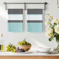 thumbnail image 3 of Turquoise Morocco Kitchen Towels Set of 1, Geometric Grey Stripes Modern Absorbent Dish Towels for Kitchen, Microfiber Hand Towel, Quick Drying Tea Towel for Cleaning Decorative Dishcloths, 3 of 7