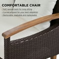 thumbnail image 6 of 4 Piece Outdoor Patio Furniture Set, PE Rattan Wicker Sectional Set with UV-Resistant & Waterproof Cushions and Wood Table, All-Weather Rattan Patio Furniture Set for Outside Balcony Porch Backyard, 6 of 12