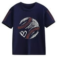 thumbnail image 3 of AWZXDE boys tops Baseball Graphic T Shirt Short Sleeve Crewneck Cute Athletic Casual Shirt For Kids Boys And Girls Dark Blueï¼3-4 Years, 3 of 3