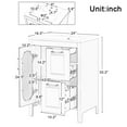 thumbnail image 4 of SogesHome 24-Inch Gray Bathroom Vanity with Sink - Solid Wood & MDF Cabinet with 2 Drawers, Door & Adjustable Shelf, 4 of 9