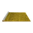 thumbnail image 2 of Ahgly Company Machine Washable Indoor Square Oriental Yellow Industrial Area Rugs, 5' Square, 2 of 4
