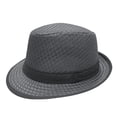 thumbnail image 2 of Mesh Breathable Sun Fedora Hat for Men Women Unisex Summer Outdoor Trilby Dress Hat for Beach Camping Travel Activities Gray, 2 of 3