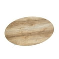 thumbnail image 6 of Household Essentials Jamestown Oval Coffee Table with Storage Shelf Coastal Oak Rustic Wood Grain and White Metal, 6 of 6