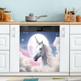 thumbnail image 5 of Pink Cloudy Unicorn Dishwasher Magnet Covers for The Front Magnetic Dishwasher Decorative Cover Home Cabinet Decals 23" x 26" Refrigerator Door Decor, 5 of 6