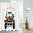 thumbnail image 2 of Fall Shower Curtain Black White Truck With Football Fall Shower Curtains for Bathroom Decor Harvest Thanksgiving, Farmhouse Buffalo Check Bath Curtains Sets with Hooks Waterproof Small Stall 36" x 72", 2 of 5