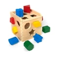thumbnail image 1 of Cubo de madera Melissa & Doug SpinMaster para clasificar formas, 1 of 4