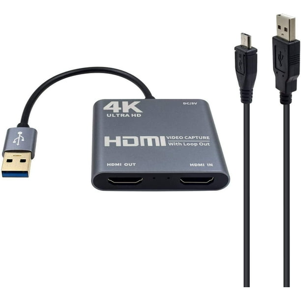 USB 3.0 HDMI Video Capture Device with 4K Loopout