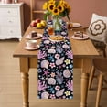thumbnail image 2 of Beach Coastal Table Runner 70 Inches, Summer Nautical Shell Starfish Coral Black Bed Runner Dresser Scarves Tabletop for Indoor Outdoor Parties/Ceremony/Banquet, 13" x 70", 2 of 9