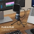 thumbnail image 4 of Micrófono para podcasts TONOR TC-777 USB con soporte y filtro pop, 4 of 9