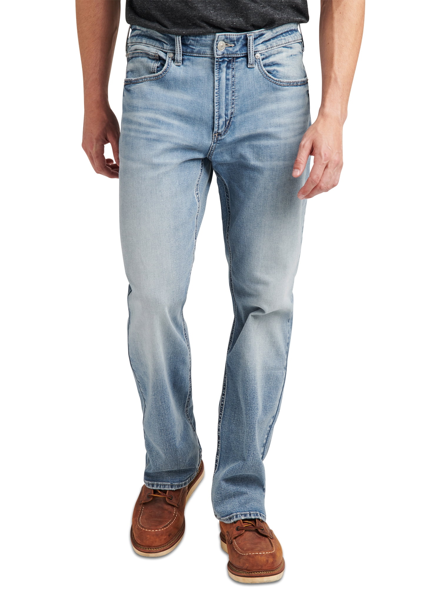 Silver Jeans Co. Men's Craig Easy Fit Bootcut Jeans, Waist sizes 30-42 ...