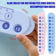 thumbnail image 2 of Children's Math Number Decomposition Ruler 9.75" Blue Pink Plastic Learning Tool for Early Education & Arithmetic Practice, 2 of 8