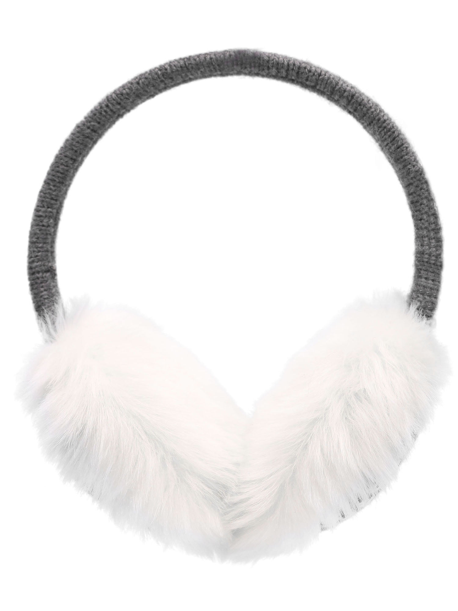 Women's Knit Fluffy Faux Furry Warm Winter Outdoors Ear Muffs, Snow