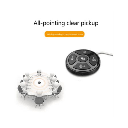 USB Speakerphone 360° Voice Pickup USB Type C-A Microphone for Home Office, Smart Voice Enhancement