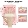 thumbnail image 4 of Case for Samsung Galaxy Tab A8 10.5" 2022 SM-X200/X205/X207, Rugged Shockproof Case with Crossbody Strap & Pencil Holder [360° Rotating Hand Strap] & Stand, Case for Tab A8 2022, E-rosegold, 4 of 7