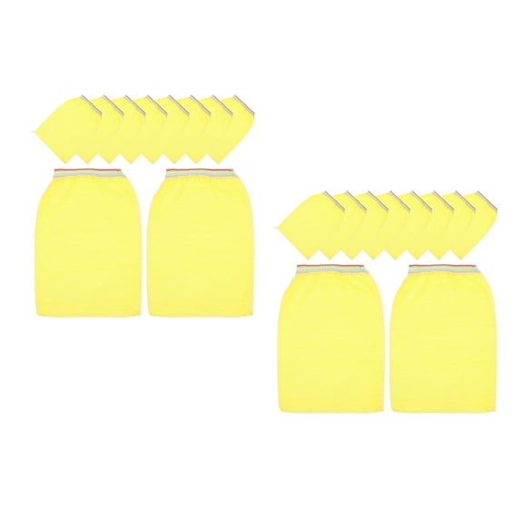 Melantax 50 Pack Disposable Bath Towel Exfoliating Bath Mitts (Yellow)
