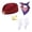 Wine red, variant on SDFGTstore 4Pcs Women's Stewardess Costume Accessories Flight Attendant Hat Glove Scarf Masquerades Air Hostess Costumes