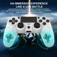 thumbnail image 4 of Mando inalámbrico con Bluetooth y sin retardo para consola PS4 y PS3, joystick para juegos de PC con vibración dual de seis ejes y panel táctil, 4 of 5