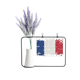 thumbnail image 1 of Francia simple red bandera nacional Tarjeta de jarrón de lavanda artificial, 1 of 3
