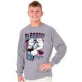 thumbnail image 5 of Popeye Blessed Cool Asian Inspired Men's Long Sleeve Tee T Shirt Brisco Brands X, 5 of 6