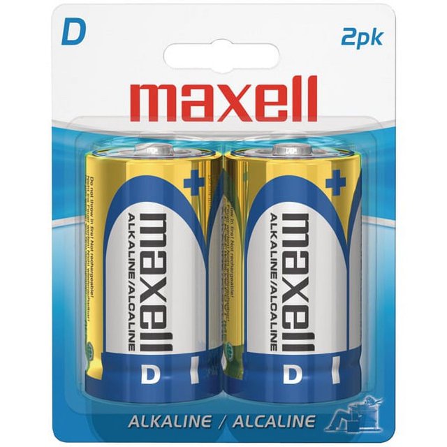 Maxell 723020 - Pilas alcalinas LR202BP (D; 2 pk; Carded)