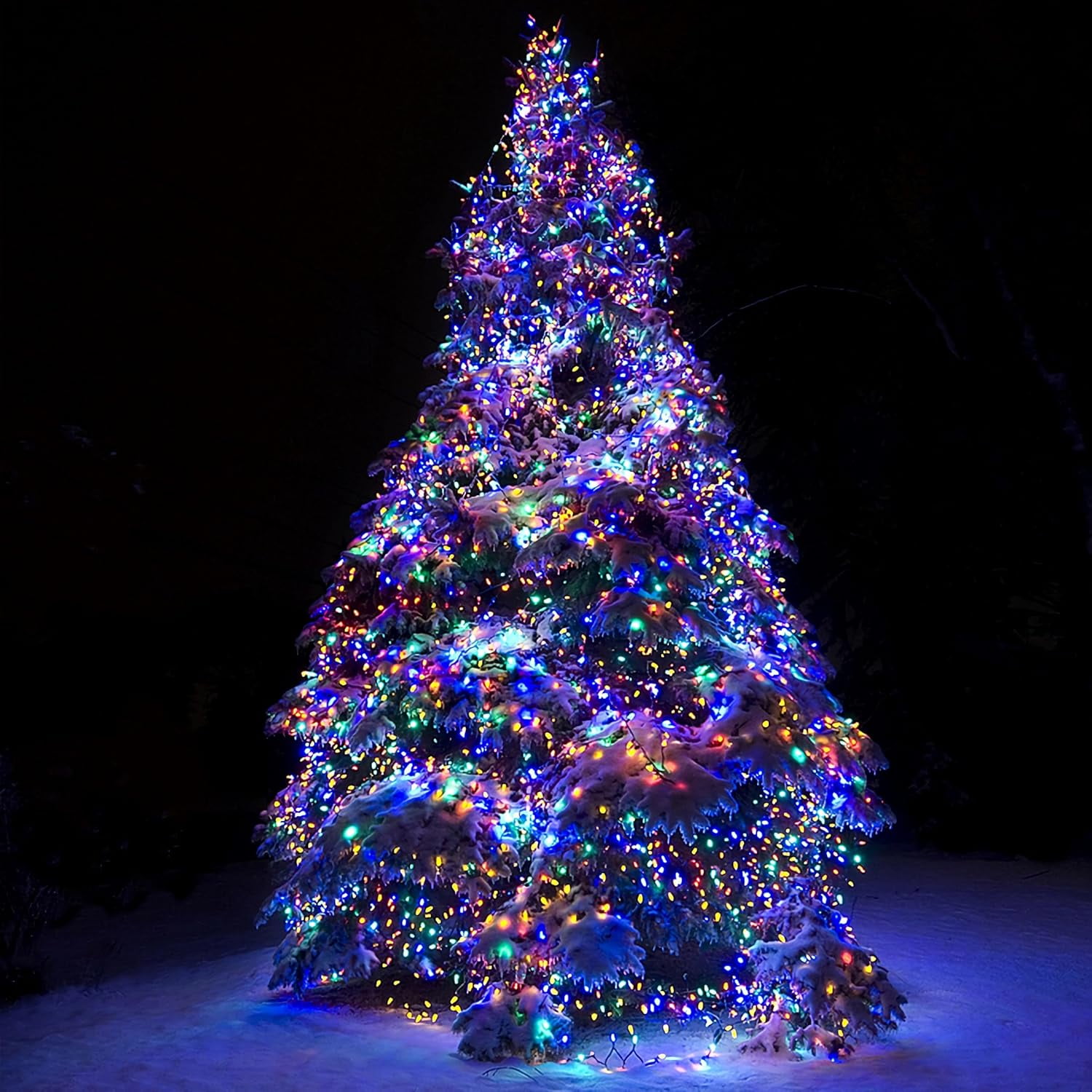 Battery Operated Christmas Lights, 33 FT 100 LED Mini String Lights with Timer and 8 Modes, Green Wire Outdoor Waterproof String Lights for Tree Xmas Indoor Holiday Party Garden Decor, Warm White