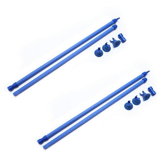 2X Fish Tank Aquarium Air Stone Bubble Wall Aeration Tube Oxygen Pump Diffuser 28 Inch,2 x Bubble Wall Tube,Blue