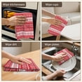thumbnail image 5 of 4 Pcs Funny Kitchen Towels,Red Christmas Geometric Snowflake Pattern Microfiber Dish Towels,Kitchen Tea Towels,Kitchen Towel Set (18" X 26"), 5 of 7